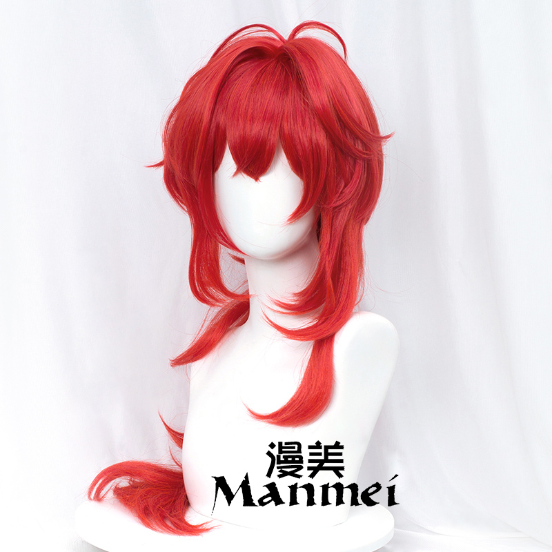 ✨ READY ✨Manmei - Diluc Ragnvindr Genshin Impact Wig Cosplay