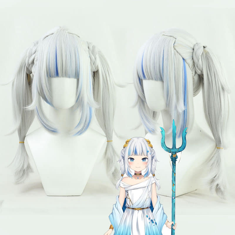 ✨ READY ✨Xuchang - Gawr Gura Myth Atlantis Hololive Vtuber Wig Cosplay