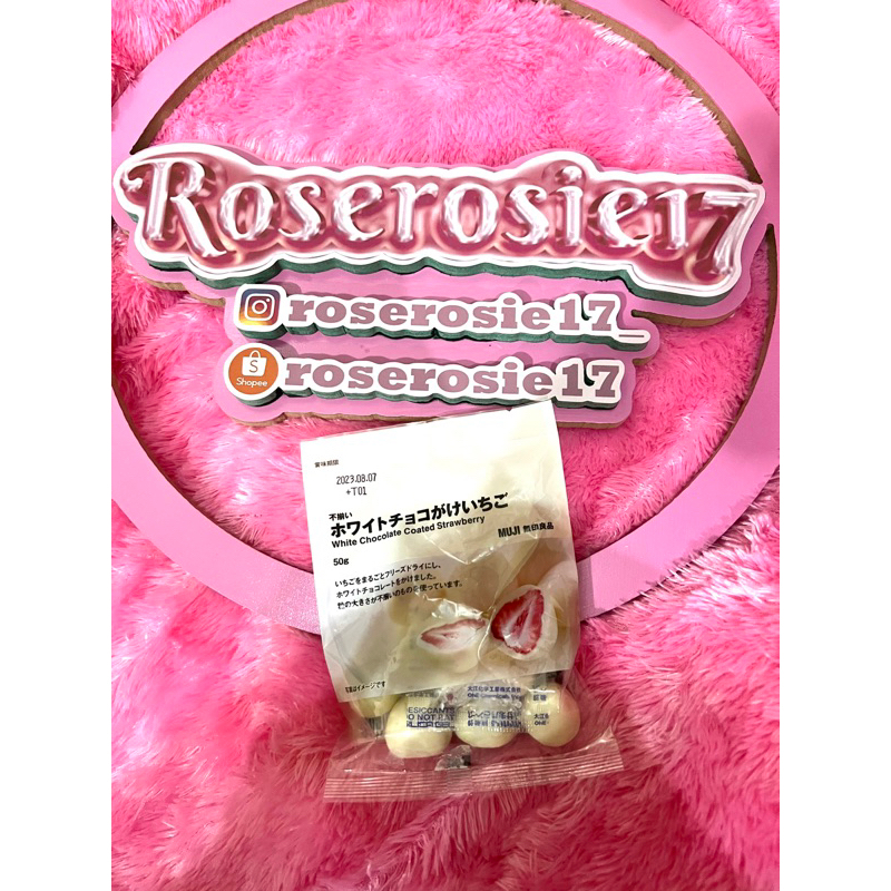 

READY!MUJI white chocolate coated strawberry expired updated MASIH LAMA BARU BELI ORIGINAL 100% HANDCARRY japan ready stock