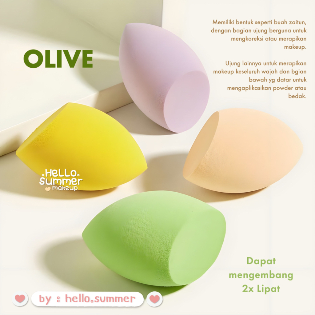 Cute Beauty Blender Sponge Make Up 1pc Mengembang 2x Lipat