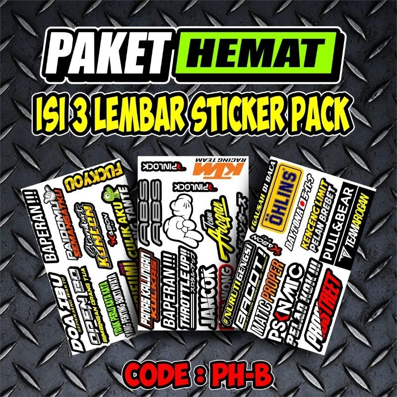 STICKER SPONSOR YSS KATA KATA LAMINASI GLOSY CUTING TIDAK PERLU REPOT POTONG