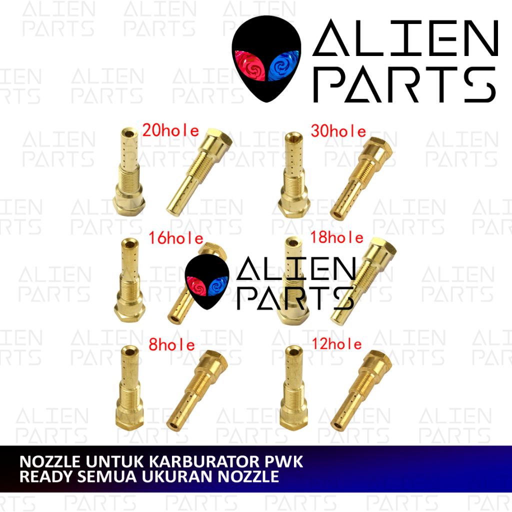 (COD) NOZZLE PWK LUBANG 8 12 16 18 20 30 USA NOZLE NOZEL NOSEL NOZZEL NOSE SPUYER MAIN PILOT JET MAI