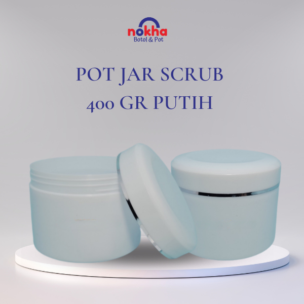 Pot Jar Scrub 400 Gr Putih Pot Plastik Pot Lulur Pot Lulur Pot Krim Pot 400 Gr Jar Putih Pot Cream J