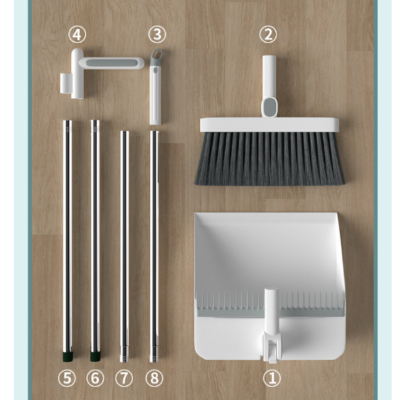 MMM Set Sapu Lipat &amp; Pengki Sisir Minimalis Alat Pembersih Lantai Set Broom Dustpan Debu &amp; Kotoran Murah