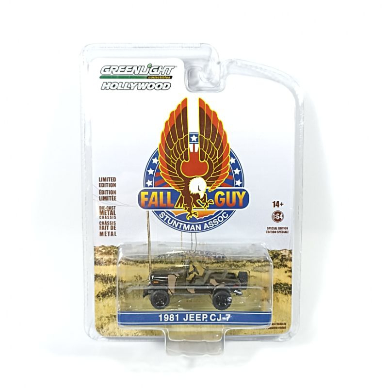 Diecast Greenlight Fall Guy Stuntman Association 1/64 1981 Jeep CJ-7 CJ7 - Camo