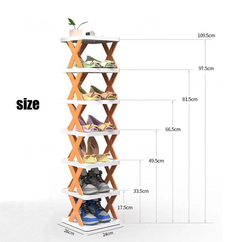 Rak Sepatu Silang Rak Sepatu ZigZag Premium Rak Sepatu 4 Susun Rak Serbaguna Murah