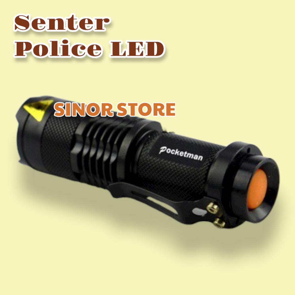 Senter Police LED Flashlight 2000 Lumens Waterproof