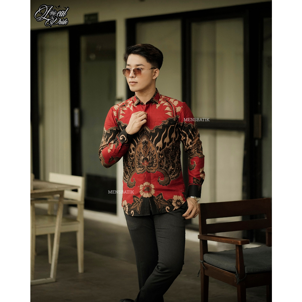 MENSBATIK - batik pria - kemeja batik - batik pria lengan panjang - batik pria modern - batik anak m