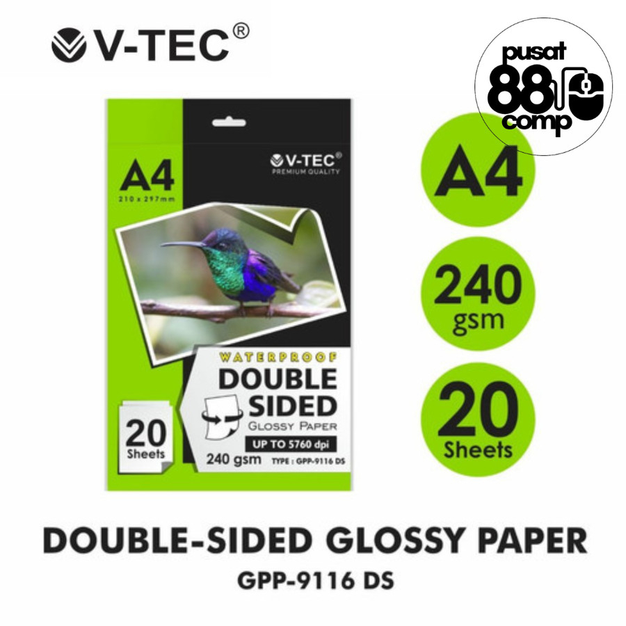 

V-Tec Glossy Double Side Photo Paper A4 240 gsm GPP-9116DS