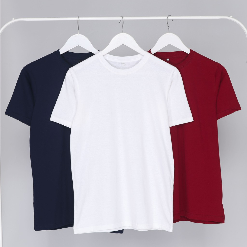 KAOS INDO - KAOS POLOS PRIA COTTON COMBED PREMIUM - KAOS LENGAN PENDEK PRIA ROUND NECK REGULER FIT - BAJU POLOS PRIA WANITA