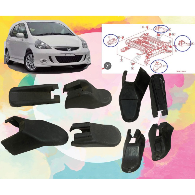cover baut jok depan kiri Honda jazz lama/gd3