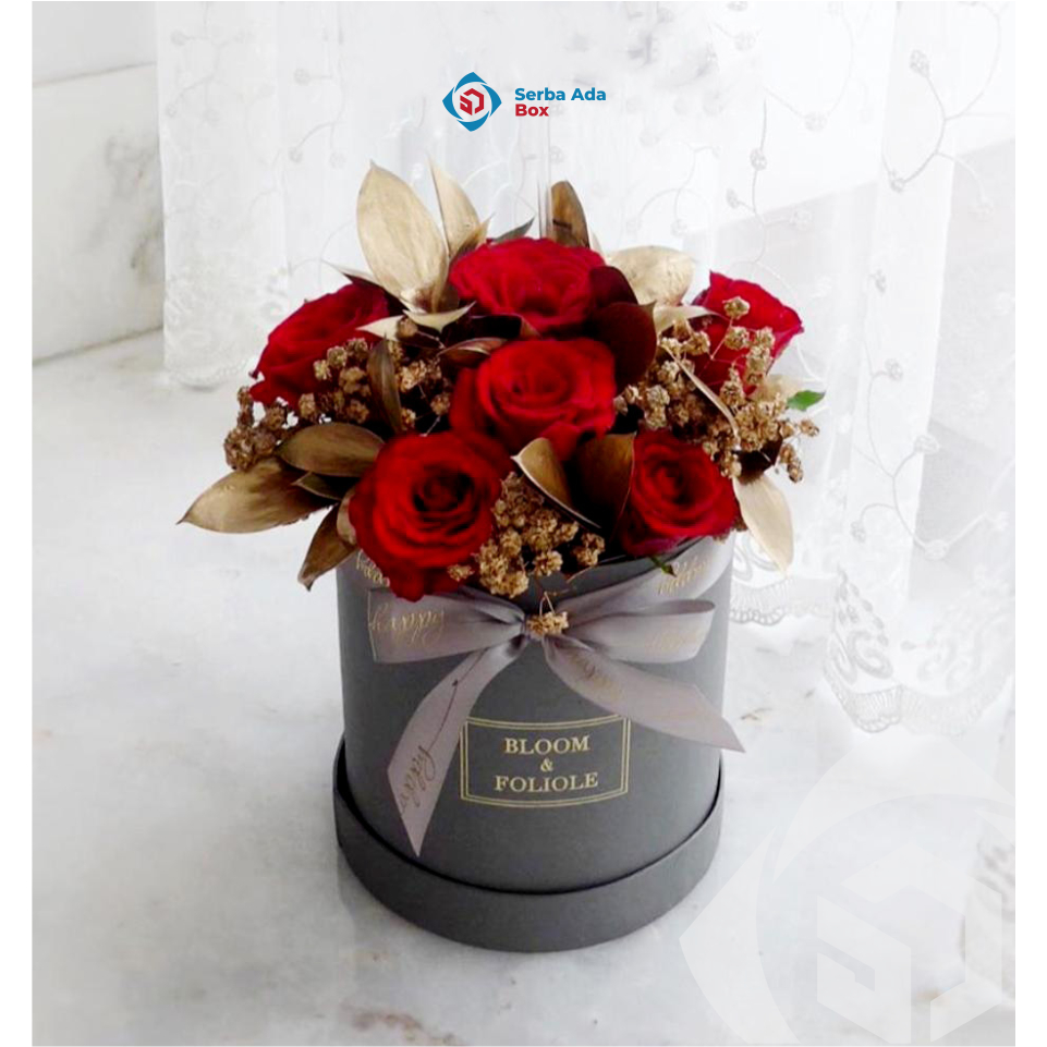 

BLOOM BOX / KOTAK BUNGA / KOTAK BULAT/BOX BULAT 12 x 10 CM