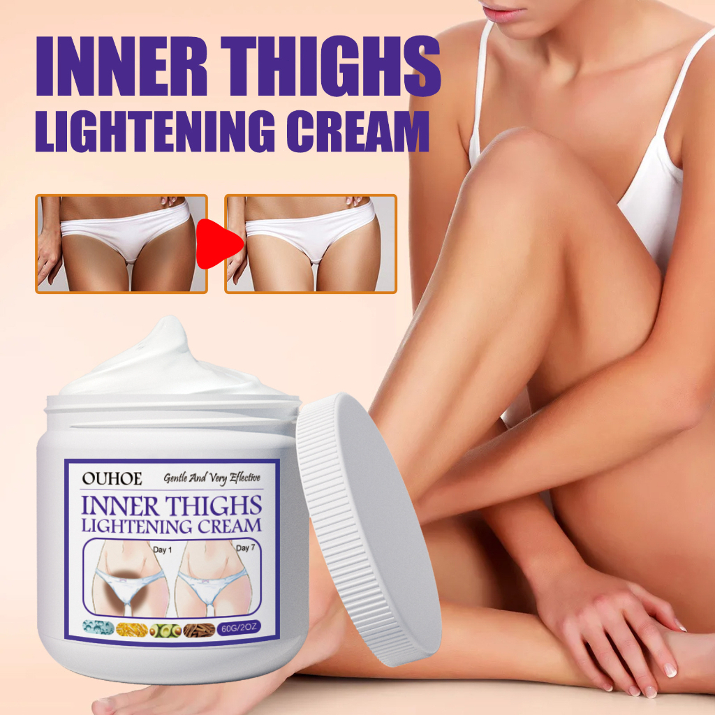 OUHOE Pemutih Ketiak Dan Selangkangan Ampuh / Pencerah Ketiak - Pemutih Badan Permanen Untuk Pemutih Ketiak, Bokong, Siku, Lutut / Inner Thighs Lightening Cream 60gr - Private Parts, Armpit Miss V Whitening Moisturising Cream Lotion