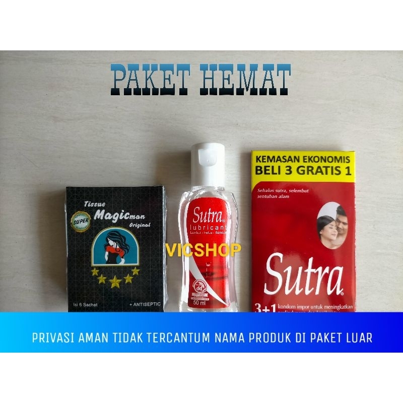 PAKET HEMAT TISSUE MAGIC,LUBRICANT,KONDOM