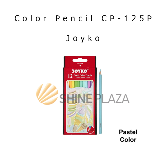 

Pensil Warna Joyko CP-125P 12 Warna Pastel - Pastel Color Pencil Joyko