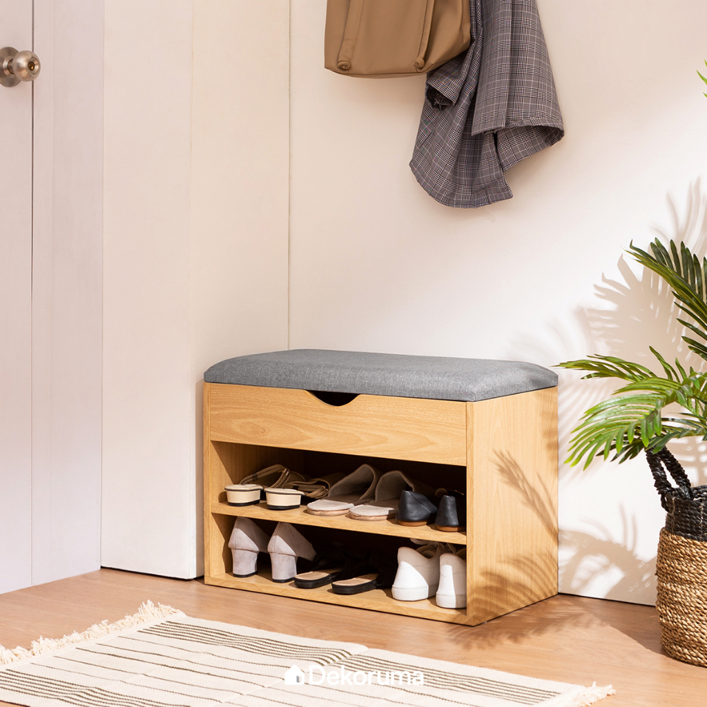 Dekoruma YISU Rak Sepatu Kayu 2 Tingkat / Shoe Cabinet Minimalis