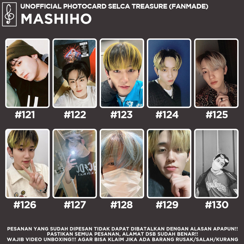 [SELCA TREASURE] MASHIHO BOYFRIEND MATERIAL PHOTOCARD  UNOFFICIAL