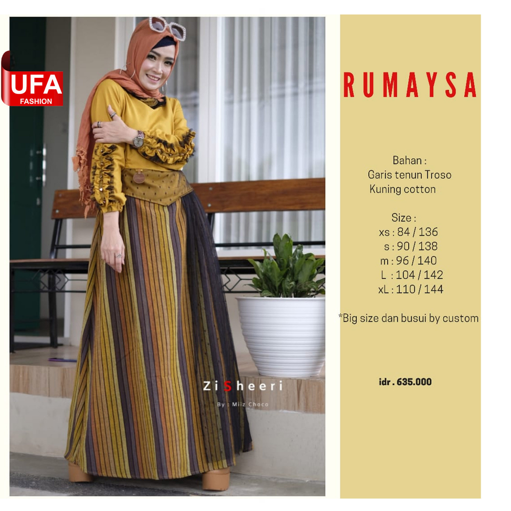 ZISHEERI RUMASYA Dress mix kain tenun