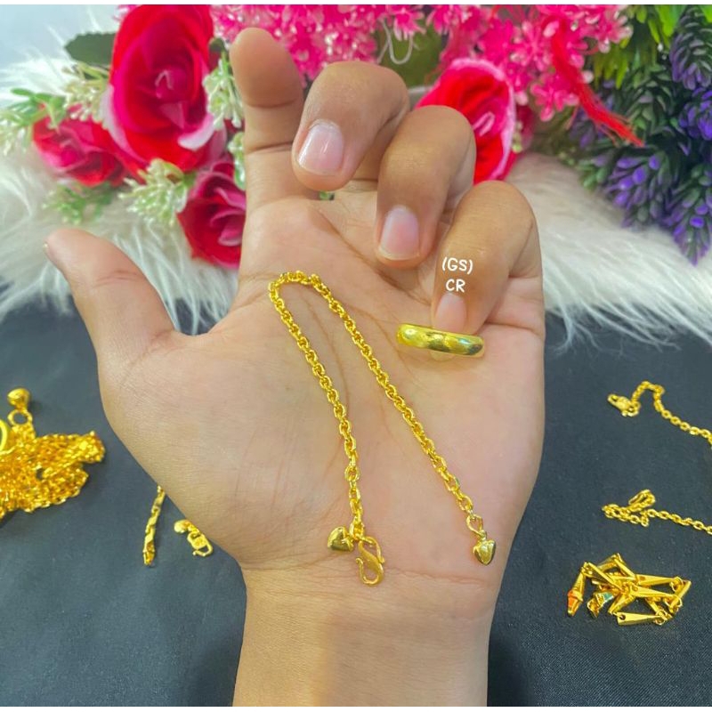 satu set perhiasan emas wanita bahan koin