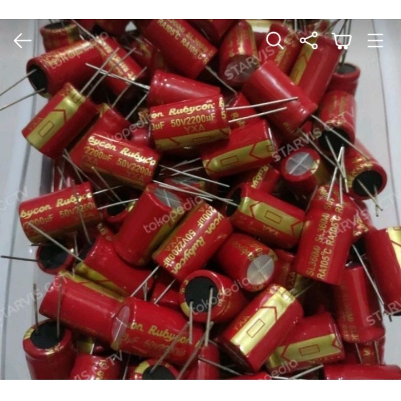 Elco Rubycon Red 2200Uf 50V