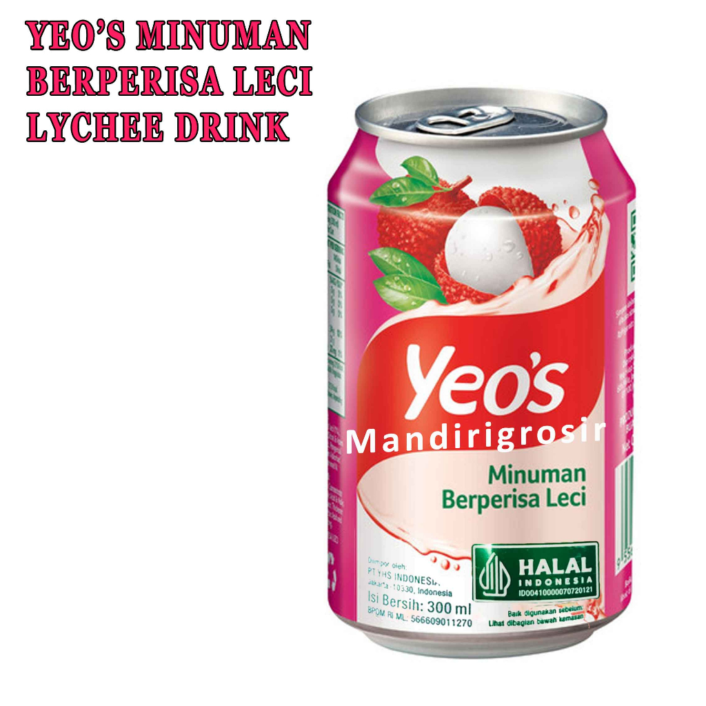 Minuman Rasa Leci* Yeo's* Grass Leci Drink* 300ml