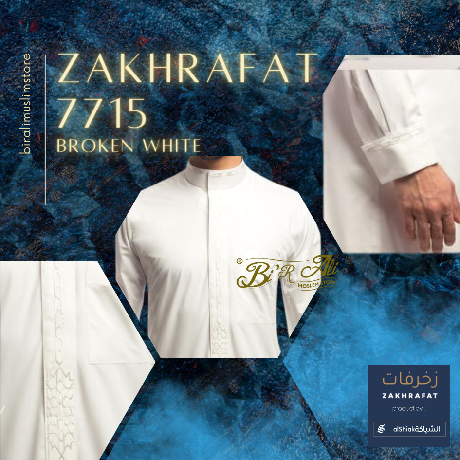 Jubah Zakhrafat 7715 - BROKEN WHITE