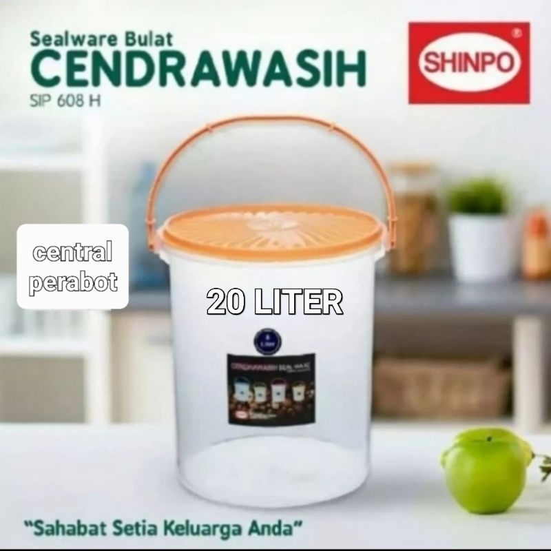 Toples tenteng shinpo 20 liter/toples kerupuk/toples makanan 20 liter shinpo sip 621h