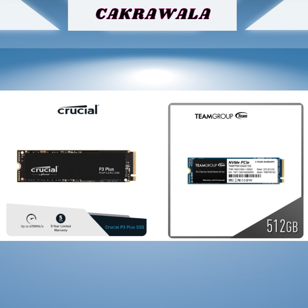 (PAKET BUNDLING) Crucial® P3 Plus 3D NAND NVMe 500GB (PAKET BUNDLING)