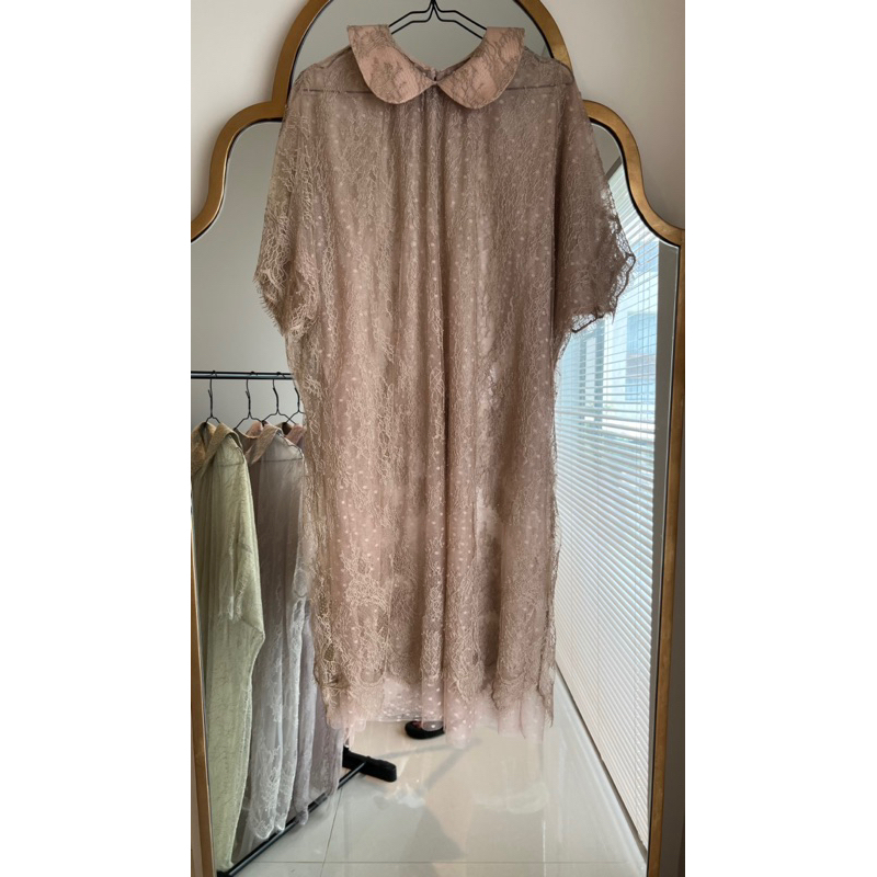 baju lebaran/dress lebaran/brokat lebaran NUDE