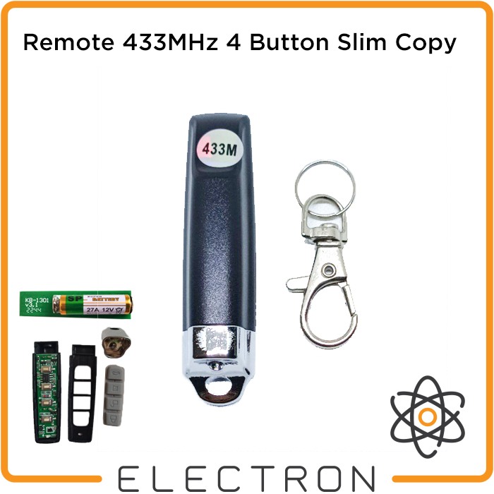 Remote 433MHz 4 Button Slim Copy Duplikat Gate Wireless Clone Door 4Ch