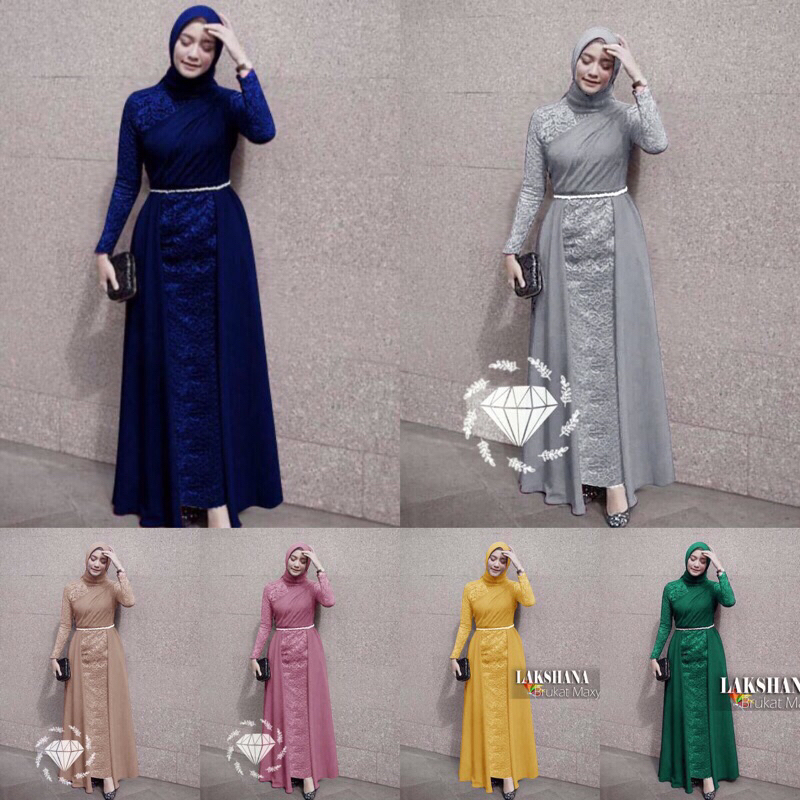 DRESS BROKAT VELVET LAKSHANA GAMIS MAXY BRUKAT BROKAT PREMIUM GAMIS KONDANGAN MEWAH MAXI MURAH