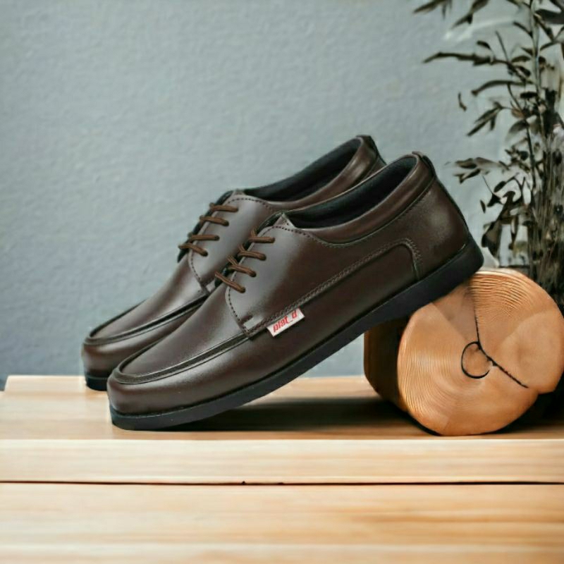 JMY87 Sepatu Formal Pria Pantofel Kerja Kantor Hitam Original Kulit Sintetis Premium