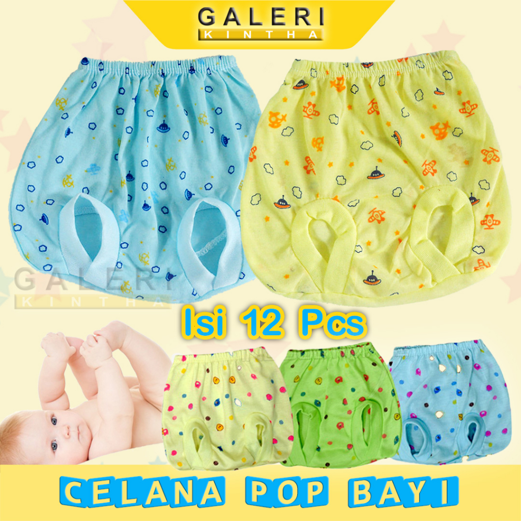 Celana Pop Bayi Lusinan New Born Murah Celana Kacamata Baru Lahir