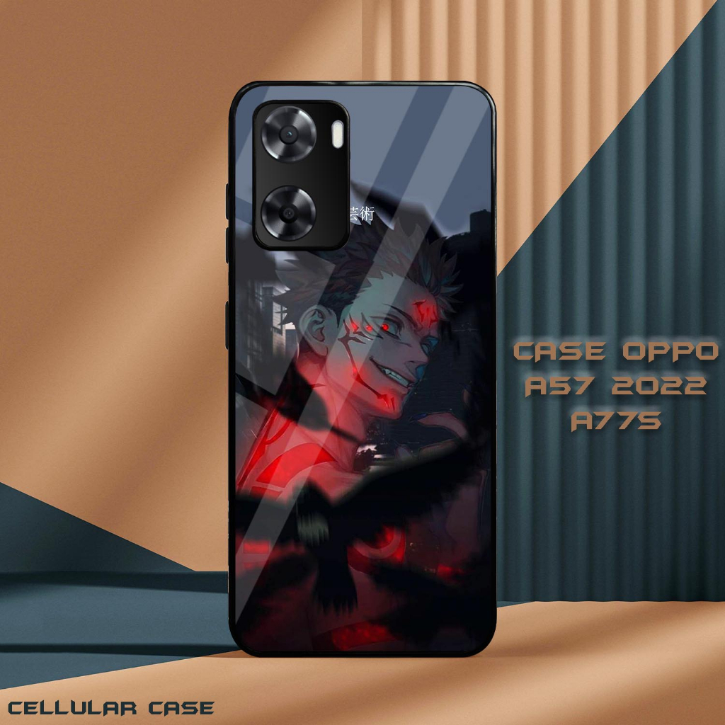 Case Glossy Oppo 57 2022 | A77S 4G [VS10] Anime Jujutsu Kaisen Casing Hardcase Hp Oppo Kesing Kilau 