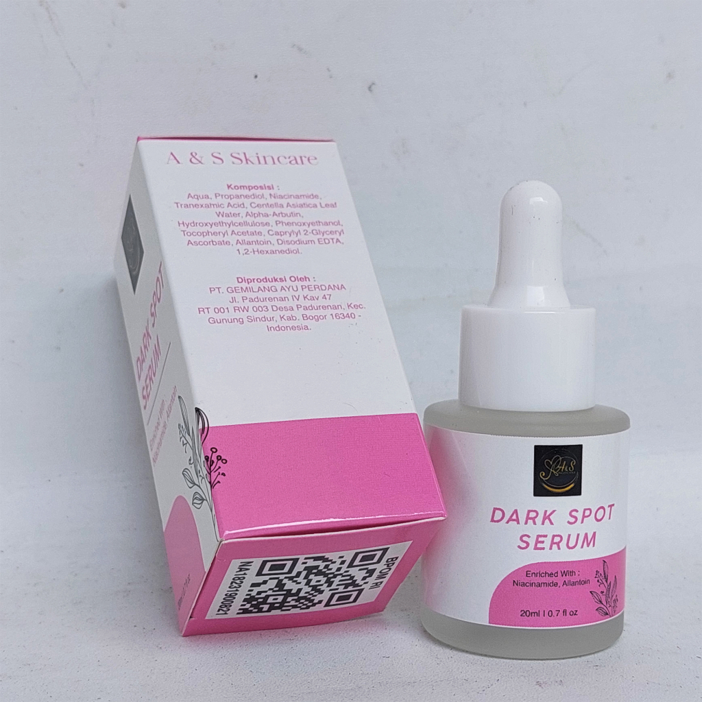 Bisa COD - Dark Spot Serum Flek 20ml ( Serum Flek Hitam &amp; Bekas Jerawat / Serum Wajah Glowing )