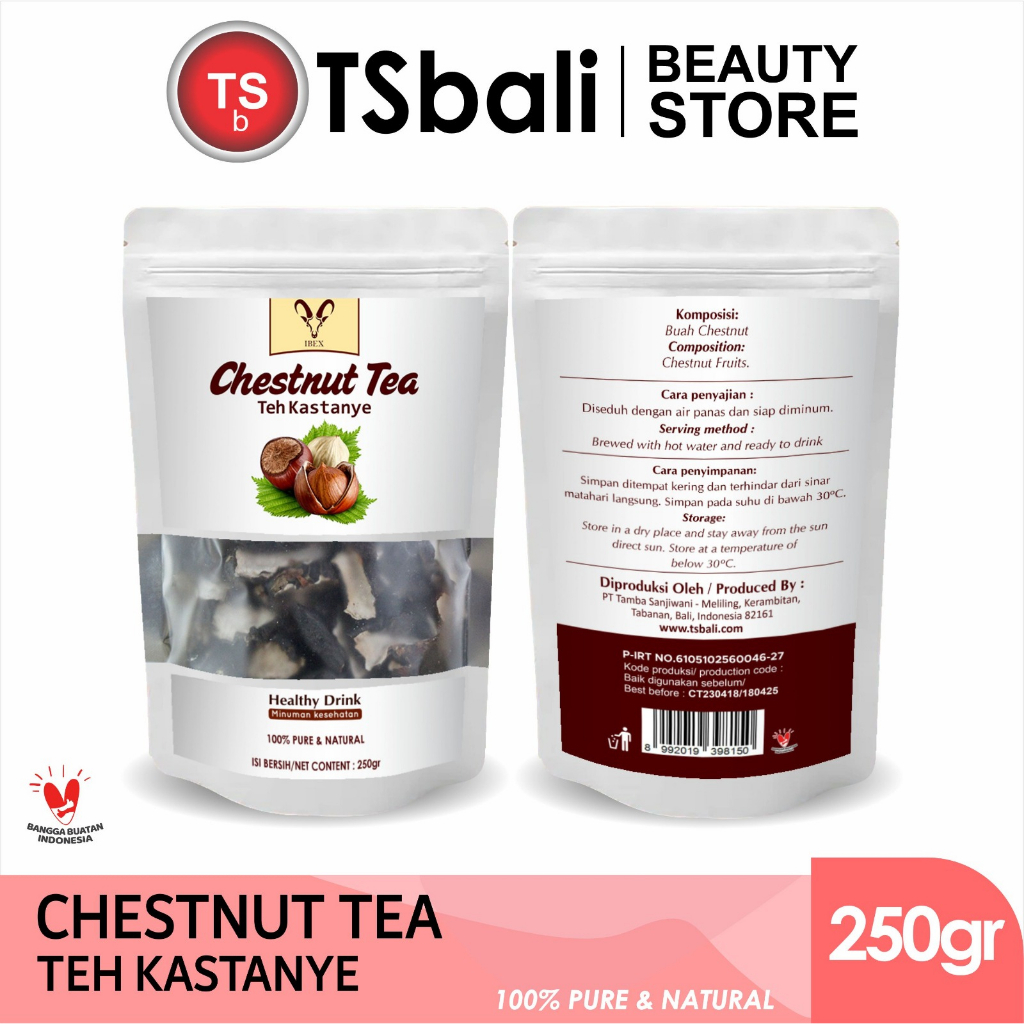 

IBEX - Chestnut Tea Minuman Herbal Teh Kastanye Pure & Natural 250 gr