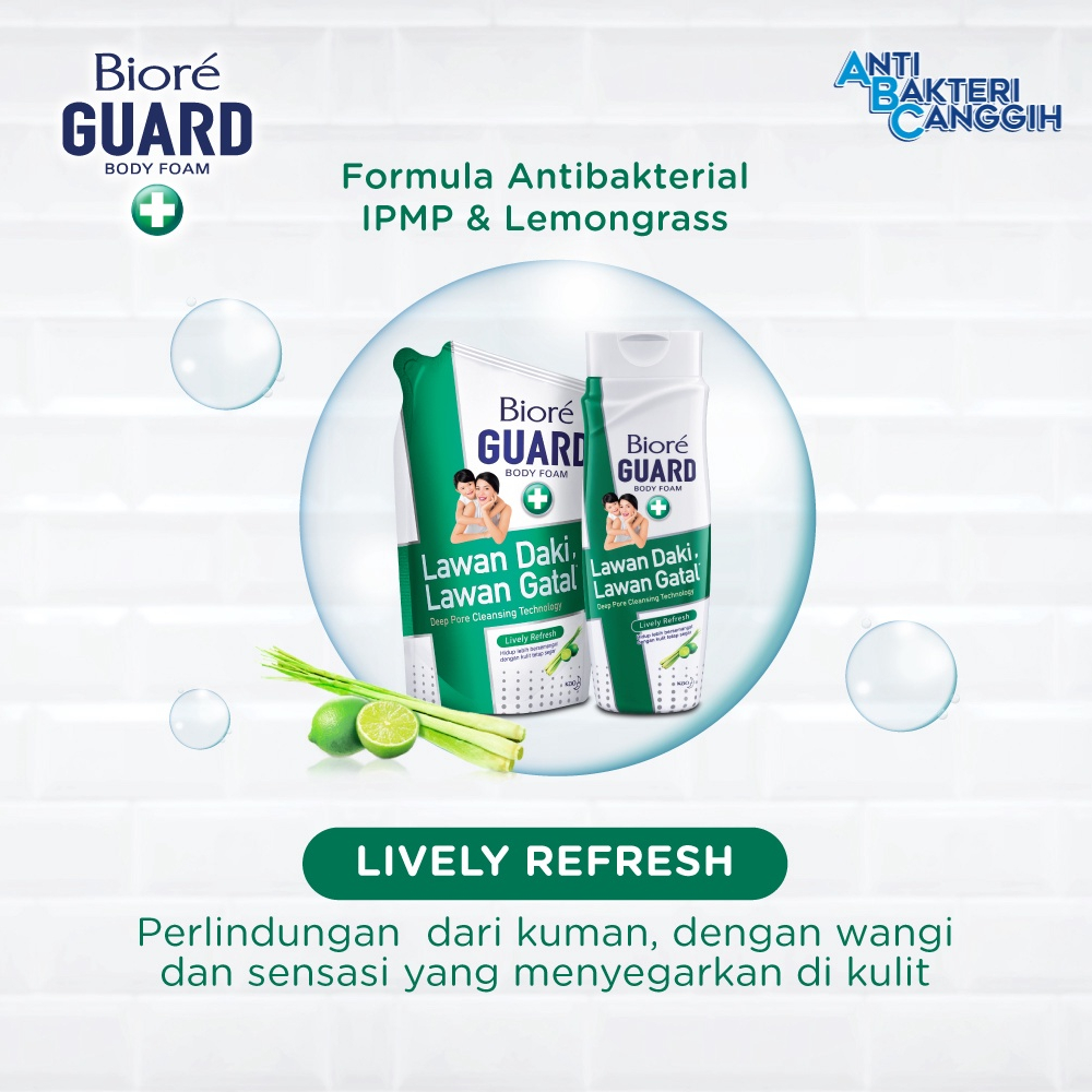 ❤ BELIA ❤ BIORE Body Foam 400ml | Refill Sachet | Moisture Care | Guard Antibacterial | Sabun Mandi Cair Body Wash