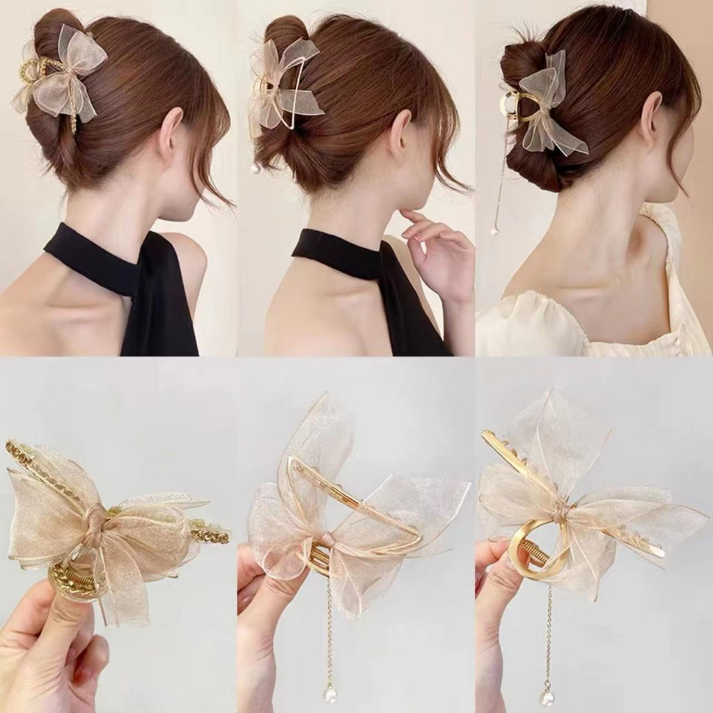 JEPITAN PISANG MOTIF PITA/RIBBON BANANA HAIR CLAW/JEPITAN RAMBUT PISANG ikat rambut