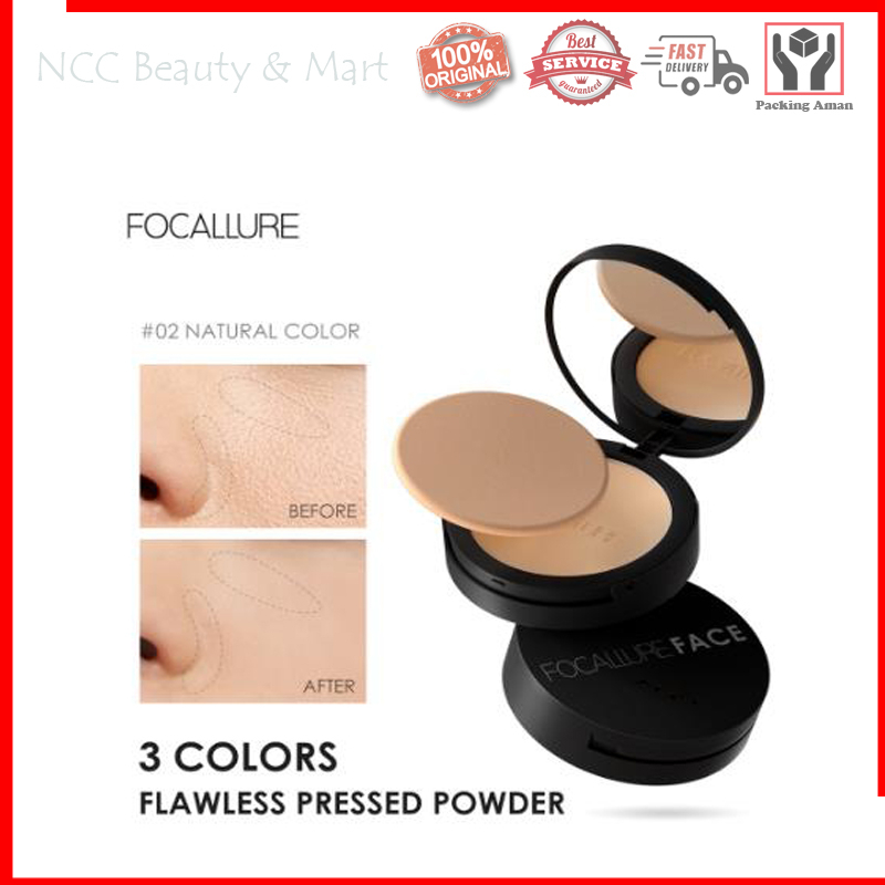 * NCC * Focallure Pressed Powder Bedak Padat Oil Control Focalure FA16