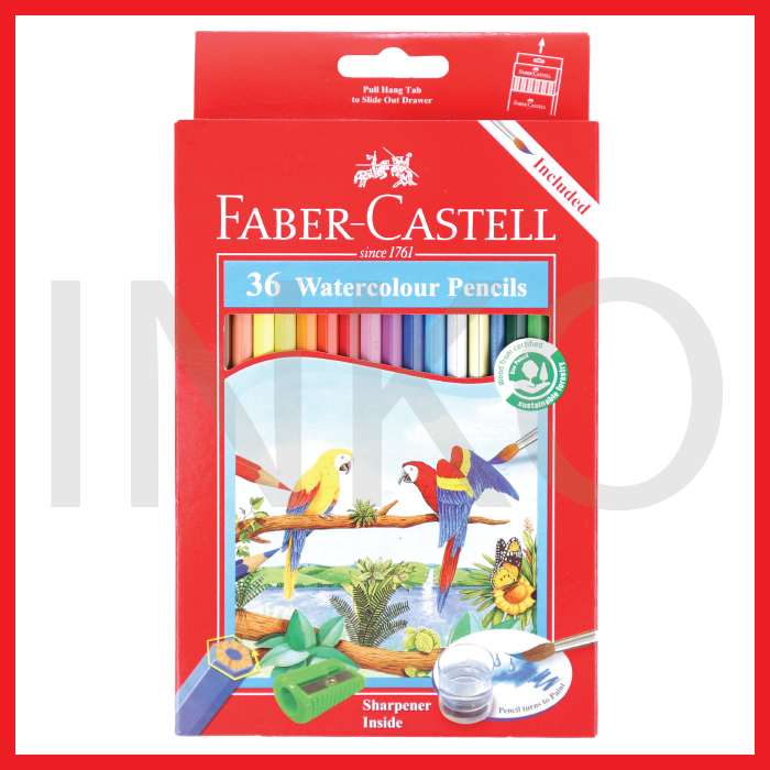 

FABER CASTELL WATERCOLOUR PENCILS 36L