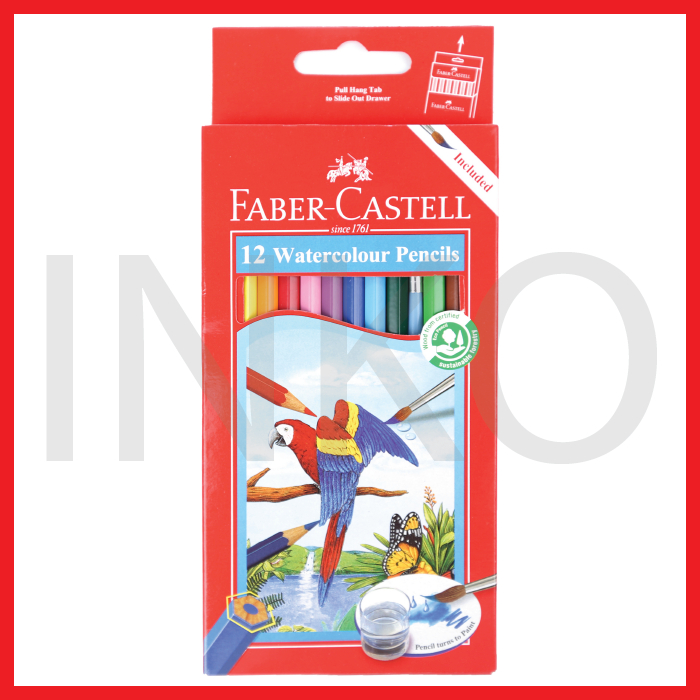 

FABER CASTELL WATERCOLOUR PENCILS 12L