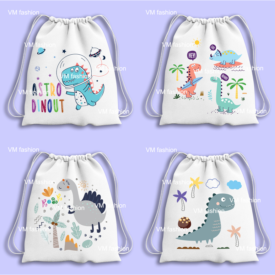 Tas Serut Kanvas Dino / Totebag Kanvas