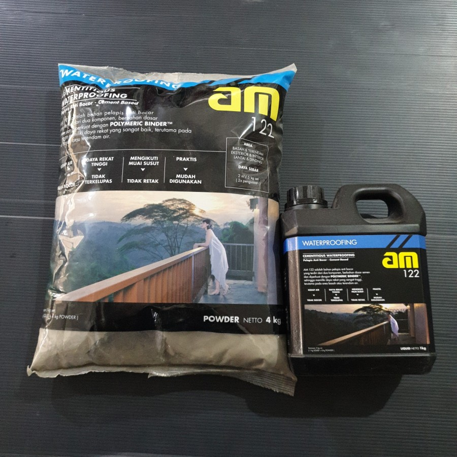 AM 122 Waterproofing 2 Komponen Cairan + Semen / Anti Bocor 5 Kg