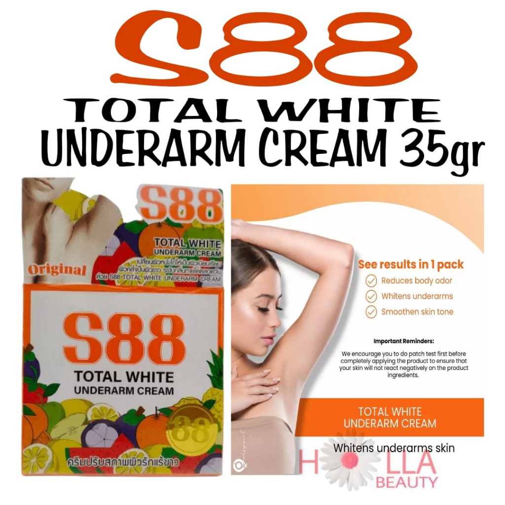 S88 TOTAL WHITE UNDERARM CREAM 35gr/CREAM KETIAK ORIGINAL/S88 UNDERARM