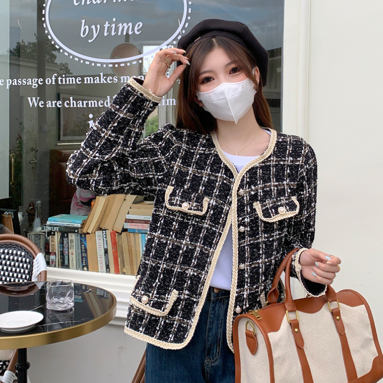 Jacket Korean Style Wanita Lengan Panjang Premium Kekinian Cardigan Crop Vintage Terbaru Baju Atasan Wanita