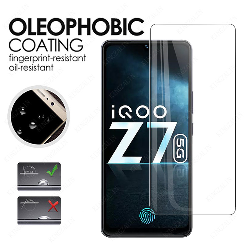 Tempered Glass Bening Tanpa List Hitam Vivo iQOO Z7 Screen Protector / Pelindung Layar / Antigores / Anti Gores Kaca Full Cover / Tidak Ada List Hitam Ori 5g