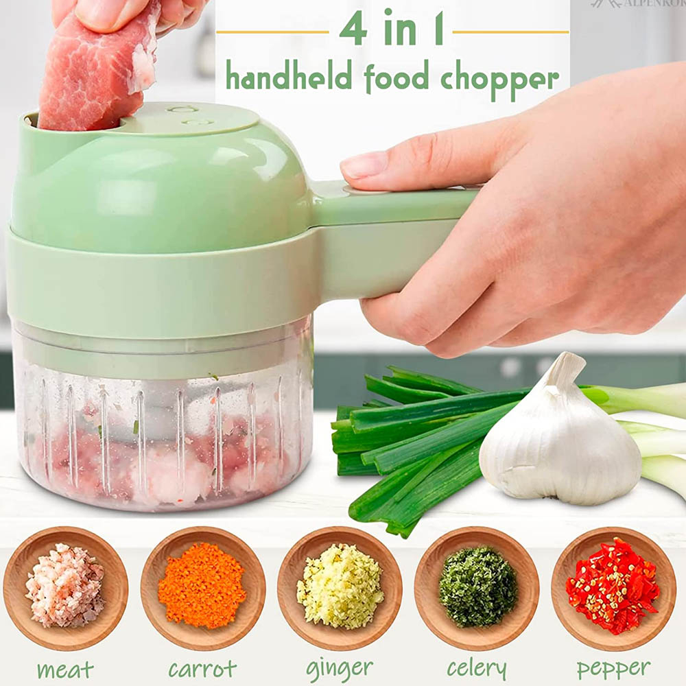 Alat Pemotong Sayuran Elektrik / Veggie Chopper Wireless - COOKING HAMMER 4 In 1 GB47 Versi 2