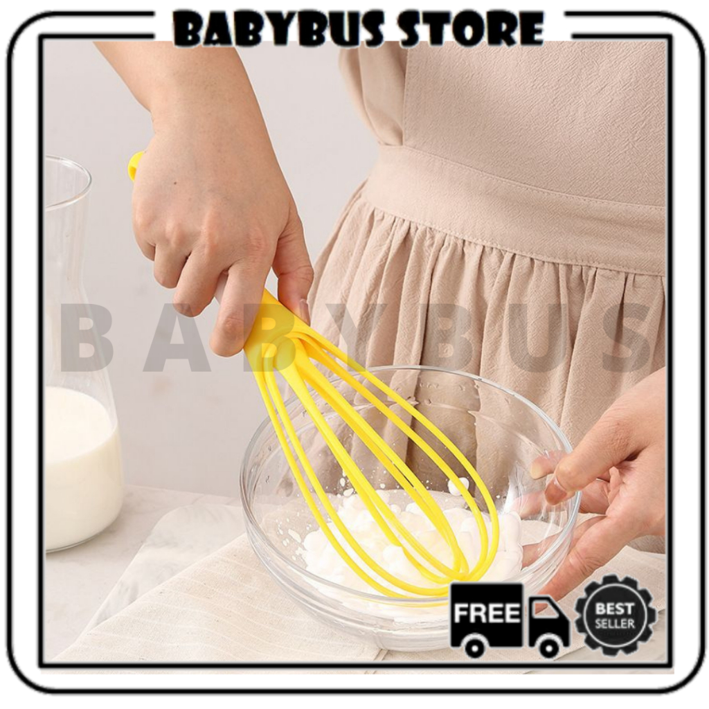 BBS SS38 Hand Mixer Putar Pengocok telur / Alat Kocok Kue Whisker bisa diputar Eggs Beater / Berputar Manual Multi Fungsi