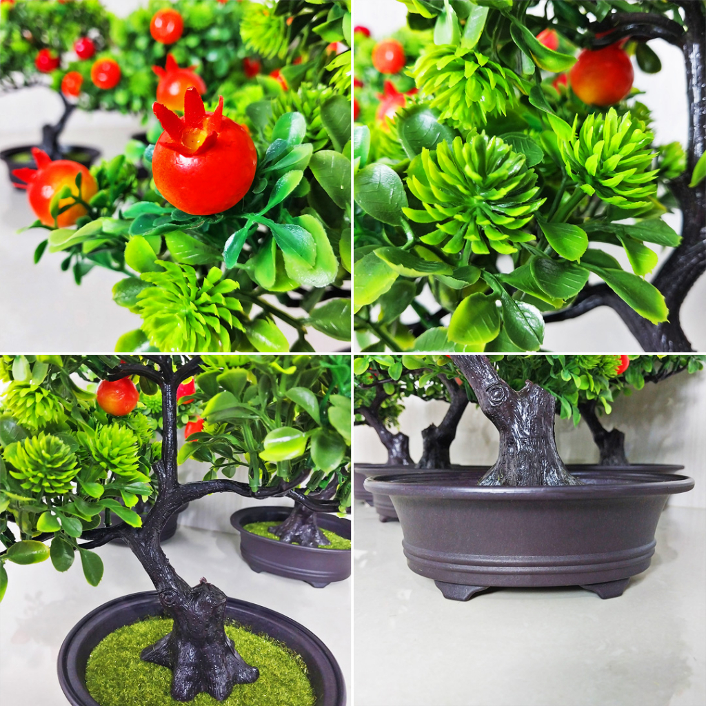 Tanaman Hias Buah Plastik Pot Buah Bonsai Ornamen Pajangan Dekorasi Rumah Ruangan Artificial Azgalery PBP162