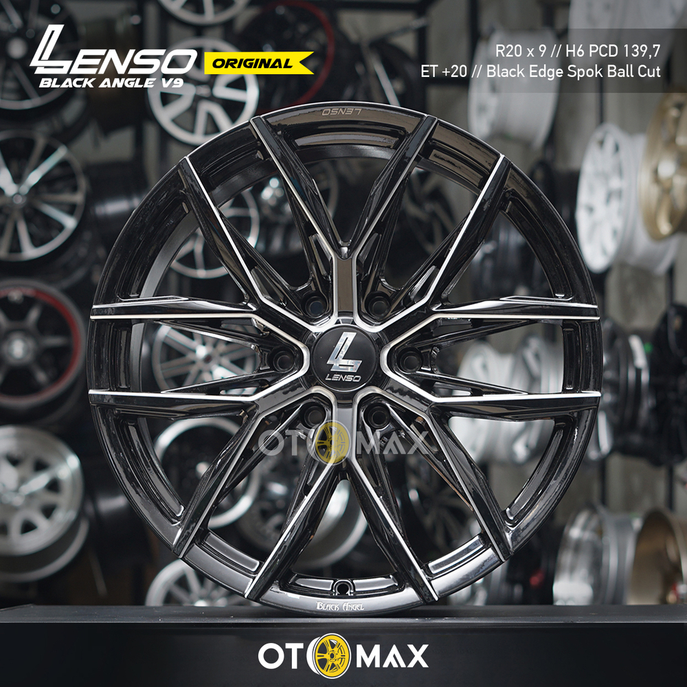 Velg Mobil Lenso Black Angel V 9 Ring 20 BKWA